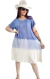 Vestido Batick (XL/XXL) Oversize Blue Pacific
