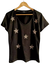 Remera V PREMIUM STARS PRINT Negro Flamee ( 4 talles)