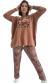 SET MAXI Sweater BREMER LARGO CHOC LOVE + Babucha WAFFLE LOVE PRINT (XL/XXL) - AW25 - tienda online