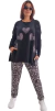 SET MAXI SWEATER LOVE + BABUCHA PRINT GREY( 40 al 52) AW25 en internet