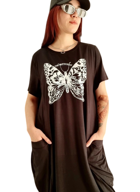 Vestido Ahestetic BUTTERFLY White XL/XXL