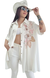 Camisola LINO FLOWERS Oversized L/XL White