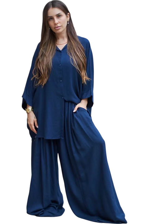 Camisa Maxi Oversize (XXL) TEXTURADA BLUE - AW25 - comprar online