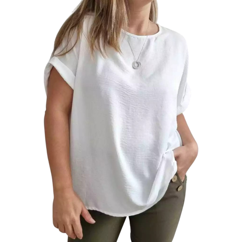 Remerón Blusa Oversized Crepe White (M) - comprar online