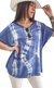 Remerón MANGA CORTA XL Batick BLUE LARISSA - - Kuwana Shop
