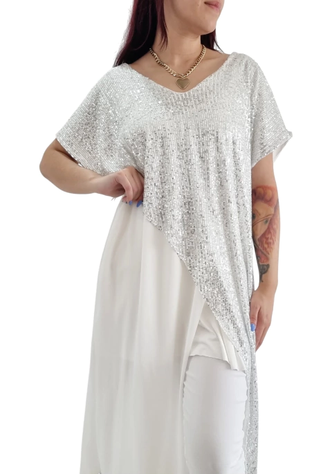 Vestido AMPLIO CRUZADO WHITE SHINE (XXL)