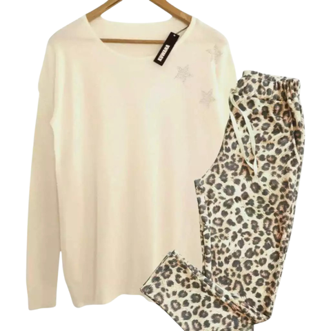 Set Sweater Hilo Cream Star + Babucha WALFE Print Mood