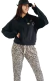 SET Campera EMILY BLACK + BABUCHA PRINT WAFFLE ( 40 al 52) AW25 - Kuwana Shop