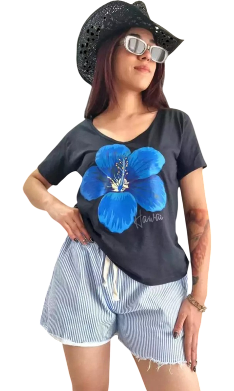 SET Remera HAWAI+ SHORT RAYADO ( 40 al 48)