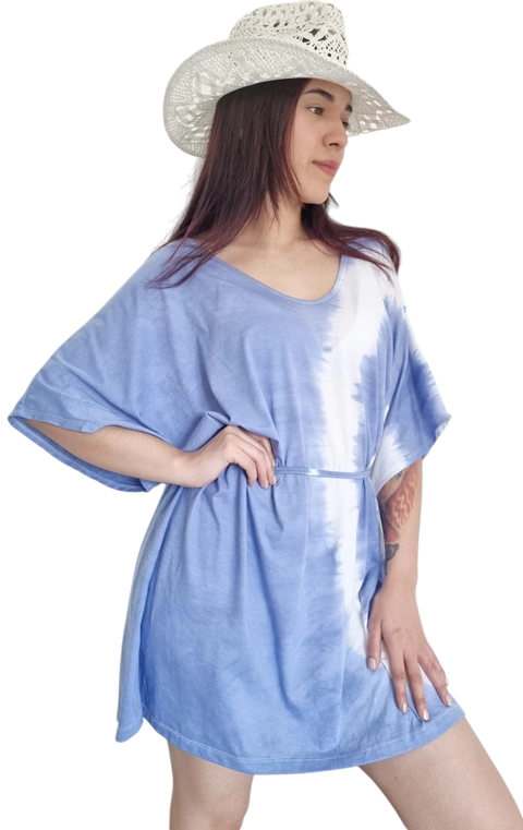 Vestido Oversize Tunica c Lazo (XXL) BLUE