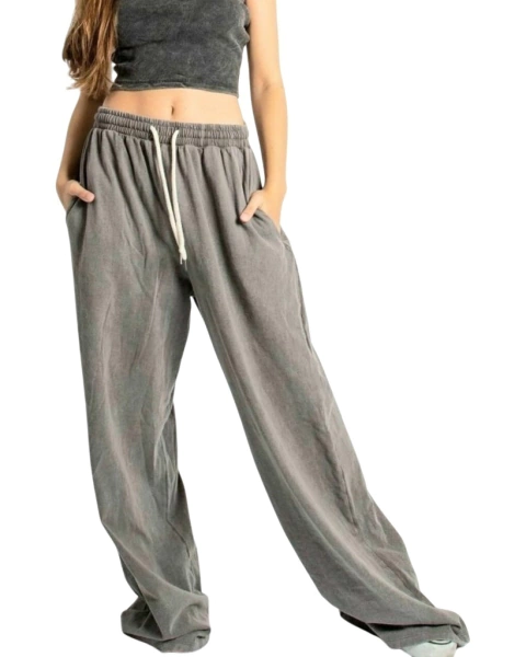 MAXI Palazzo JOGGER ALGODON WASH GREY PEARL (40/48) - SS25 - comprar online