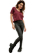Remera V Basic Bordeux Essencial PREMIUM (4 Talles) AW25 en internet