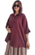 SET OVER Maxi Camisa TEXTURADO BORDO +Palazzo (XXL) TEXTURADO VIZON AW25