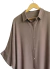Camisa Maxi Oversize (XXL) TEXTURADA HABANO - AW25 - Kuwana Shop