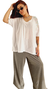 Remeron V Manga 3/4 (XL/XXL) FLAMEE WHITE LEAVES - tienda online