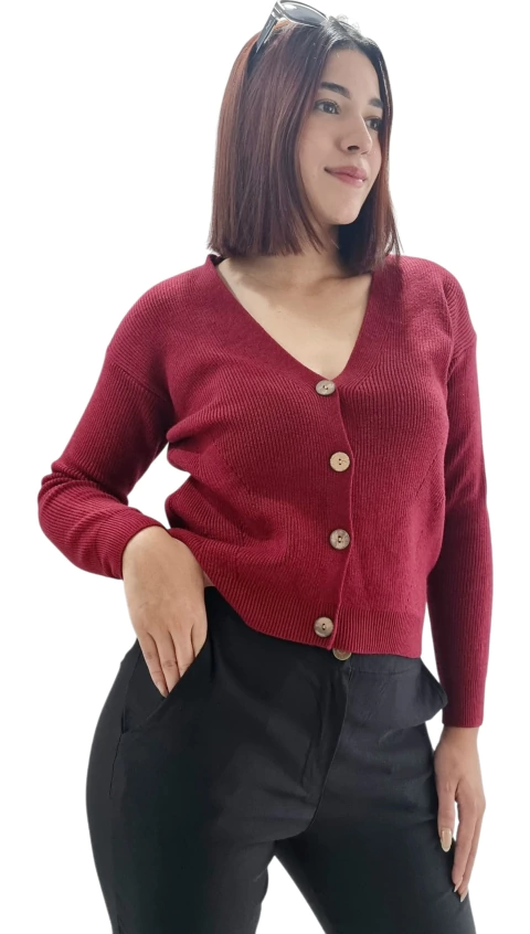 Cardigan DOBLE BREMER BORDEAUX L/XL - AW25 - comprar online