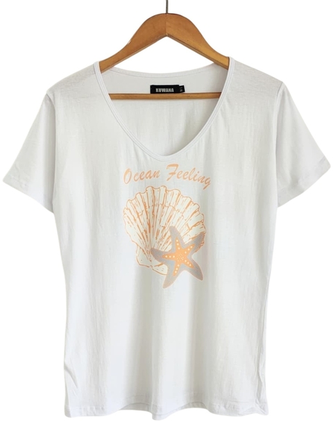 Remera V OCEAN PREMIUM (4 talles) - WHITE - comprar online