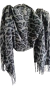 Ruana Cashmere PRINT GREY - AW25 en internet
