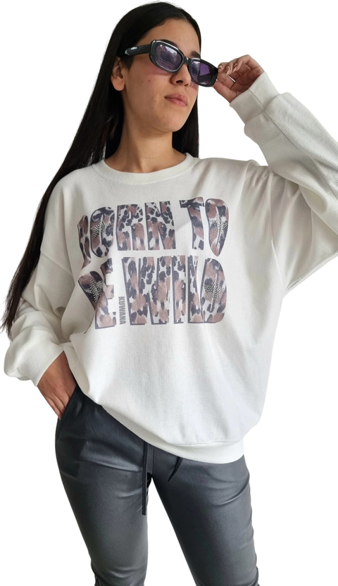 Buzo Oversized (XL/XXL) BEWILD PRINT CRUDE