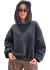 Imagen de SET Maxi Palazzo PRINT Modal SOFT+ Buzo Millie Oversized BLACK XL