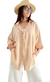 Camisa Maxi Oversize LINO BAMBULA (XXL) PREMIUM SAND - Kuwana Shop