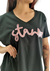 Remera V PREMIUM Black STAR PINK [ 4 TALLES] en internet