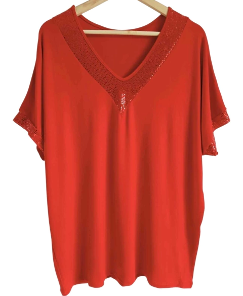 Remera V Oversize SHINE RED XL/XXL