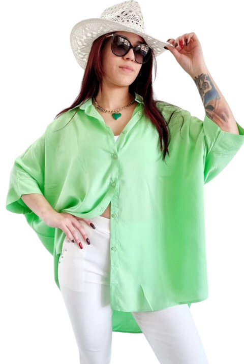 Camisa Maxi Oversize (XXL) Mint Soft