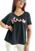 Remera V PREMIUM Black STAR PINK [ 4 TALLES]