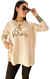 Sweater BREMER Oversized STARS GOLD NUDE (XL/XXL) - Kuwana Shop