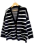 Imagen de Cardigan Largo Jackard Oversize RAYADO PRUNE BLACK (XL/XXL)
