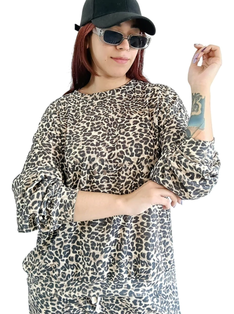 OUTLET SIN CAMBIO Buzo Oversized (XL/XXL) WAFFLE PRINT 0087 - comprar online