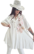 Camisola LINO FLOWERS Oversized L/XL White - Kuwana Shop