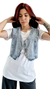 Chaleco Denim Desgastado Sky [M al XL] - Kuwana Shop