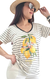 Remera V Rayada LEMON CRUDO ( M al XL)