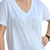 Remera V Oversize (XL) Rock White - tienda online