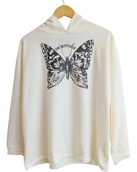 Buzo Hoodie Oversize (XL) ALGODON RUSTIC BUTTERFLY - AW25 - comprar online