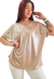 Remera V Oversize LUREX SHINE GOLD XL