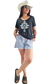 SET Remera LOVE BLUE + SHORT RAYADO ( 40 al 48) - tienda online