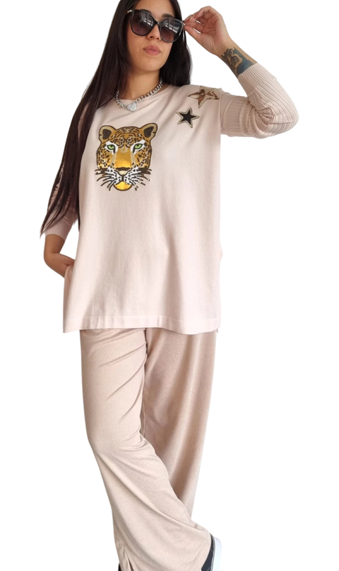 SET OVER Sweater Savage +Palazzo SAND CASHMIRE (42 al 50) - comprar online