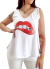 Musculosa V LIPS SHINE EVASE (M al XL) -White en internet