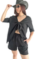 SET LIBORE LINO BAMBULA Kimono + Short (42 al 50) BLACK
