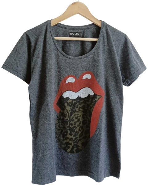 Remera STONE Print Grey - L