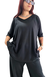 SET MAXI OVER Palazzo + Remeron WAFFLE BLACK CRISTINE ( XL/XXL) - AW25 en internet