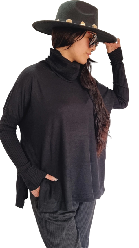 MAXI Polera BREMER LARGO BLACK (XL/XXL) AW