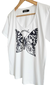 Remera V PREMIUM BUTTERFLY WHITE Black (4 talles) - tienda online
