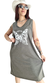 Vestido AMPLIO MIDI Grey BUTTERFLY (XL/XXL) - - tienda online