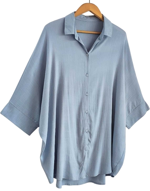 Maxi camisa LINO AZULINO- XXL - comprar online