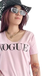 Remera V PREMIUM VOGUE ROSE (3 talles) - Kuwana Shop