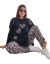 SET MAXI SWEATER LOVE + BABUCHA PRINT GREY( 40 al 52) AW25 - tienda online